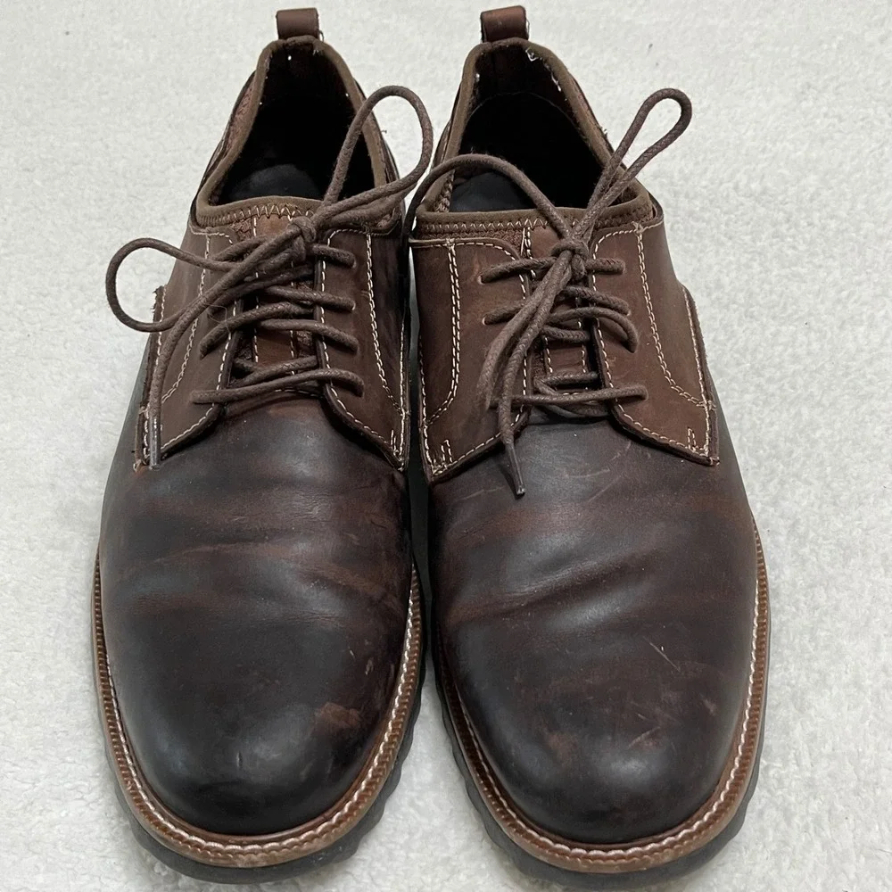 Dockers Mens Dark Brown Leather Lace Up Oxford Dress Shoes Size‎ 11.5